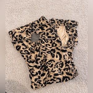 Leopard Ruched Skirt